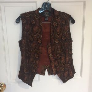 Beautiful copper paisley beaded vest